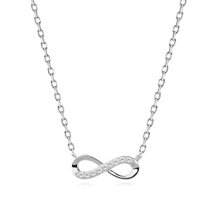 Colier argint infinit cu pietre DiAmanti Z1107N-DIA (Argint 925‰ 2,1 g.)